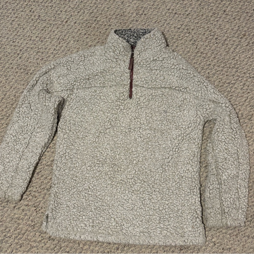 White fuzzy sweatshirt worn literally once - Picture 1 of 2